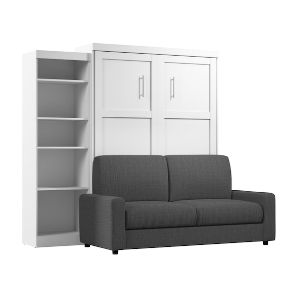 Pur 96W Queen Murphy Bed, A Storage Unit And A Sofa
